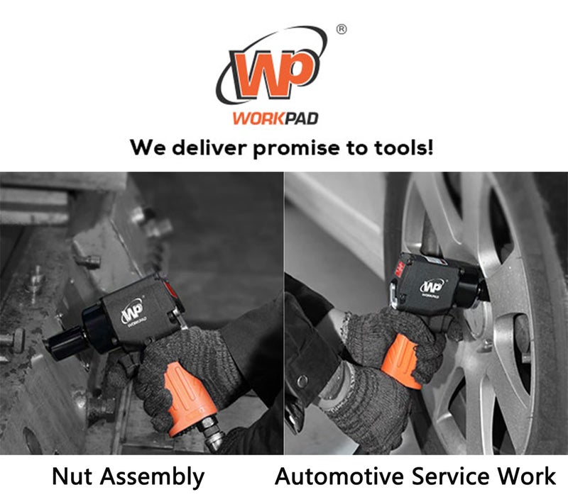WP WORKPAD WORKPAD 1/2-Inch Mini Air Impact Wrench with Twin Hammers, Pneumatic Tools - Image 3